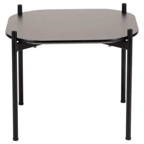 Table basse MEET 50 x 50 Noir pieds noirs montée