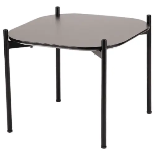Table basse MEET 50 x 50 Noir pieds noirs montée