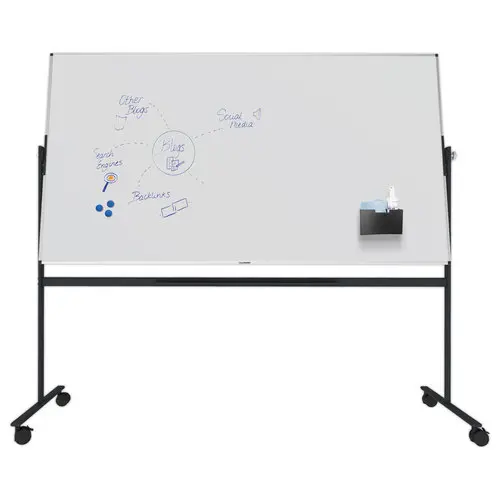 Tableau blanc rotatif UNITE PLUS - Surface émaillée - 120 x 220 cm - Legamaster