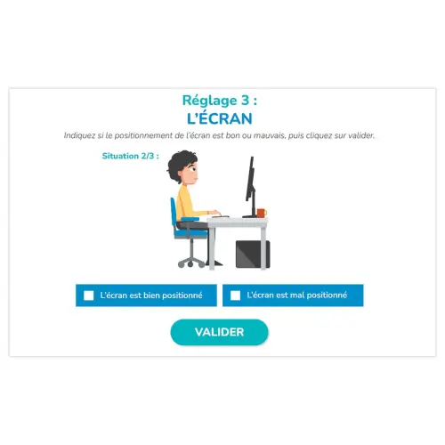E-learning Gestes et postures travail sur écran - 30 minutes - NEO FORMA