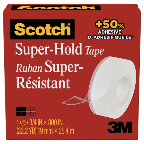 Ruban adh&eacute;sif Super hold &ndash; Tr&egrave;s r&eacute;sistant &ndash; 19 mm x 25,4 m &ndash; SCOTCH 