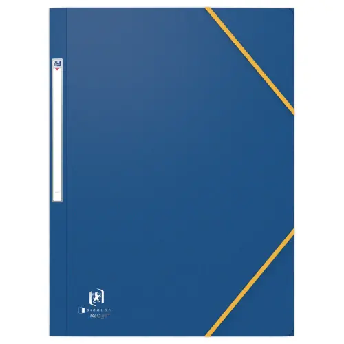 10 Chemises 3 rabats - Bicolor Recycl+ - A4 - bleu - OXFORD 