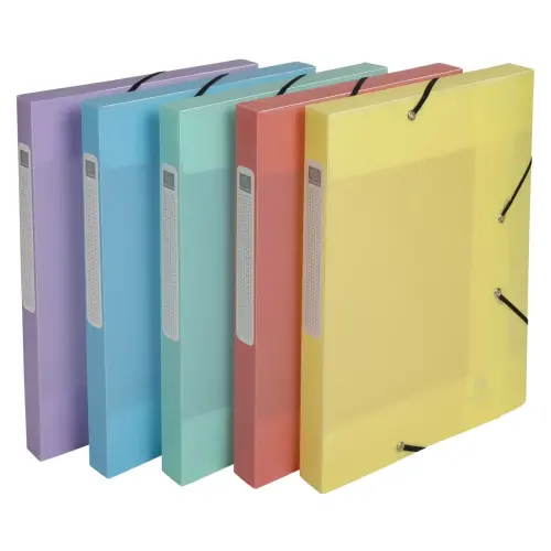Boîte classement Chromaline A4 - dos 2,5 cm Pastel - Couleurs assortis - EXACOMPTA
