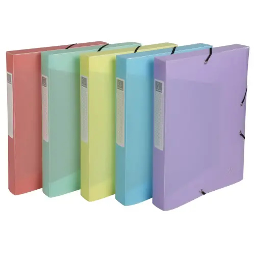 Boîte classement PP Chromaline Pastel - A4 - Couleurs assortis - EXACOMPTA