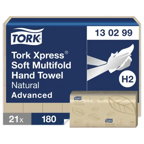 21 Essuie-mains interfoliés doux naturels H2 - TORK