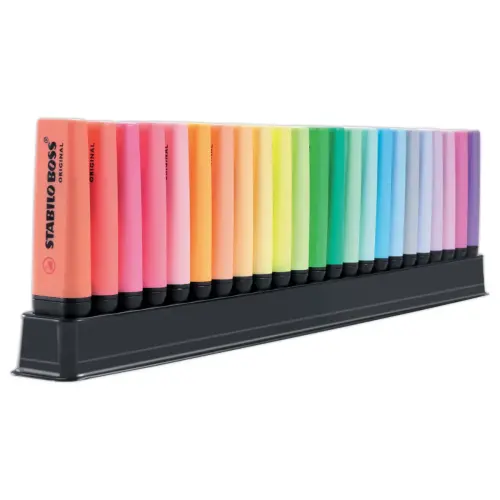 23 Surligneurs Stabilo Boss Original + support de bureau - STABILO