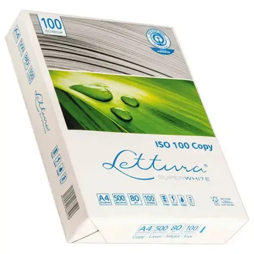 5 ramettes de papier Lettura A4 80G 100%recyclé blancheur 135 CIE