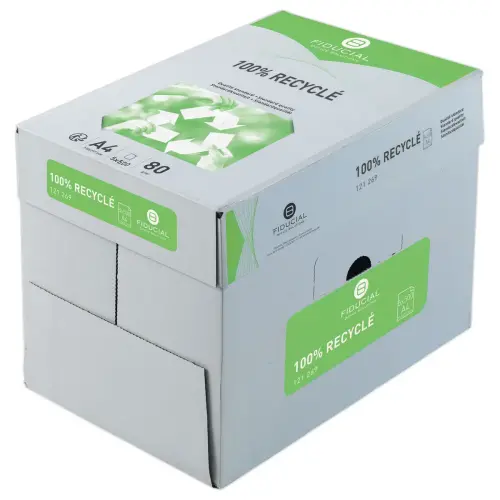 5 Ramettes A4 80g Fiducial 100% recycl&eacute; 