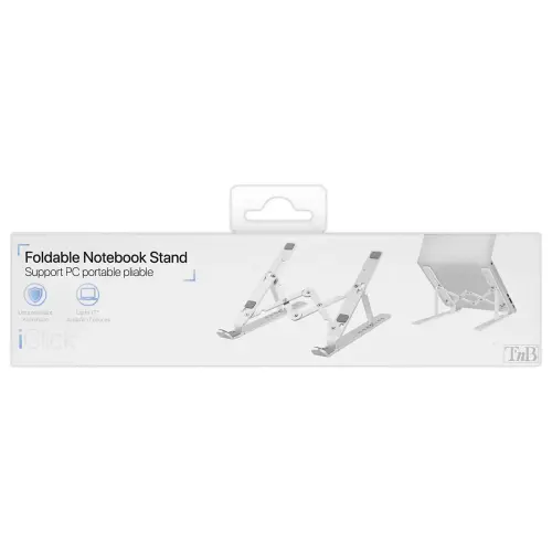 Support pour ordinateur portable compact iClick - &Eacute;crans jusqu'&agrave; 17" - Pliable - T'nB 