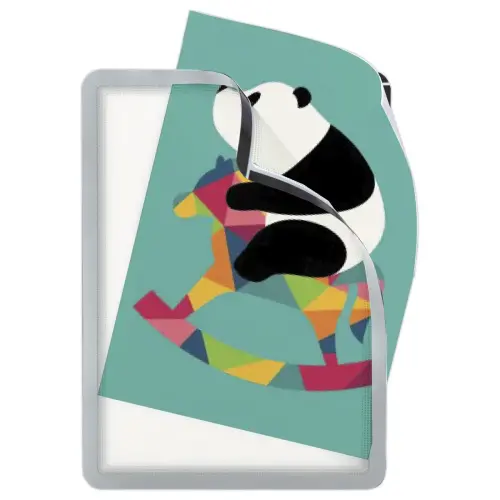 2 Cadres adhésifs Magneto - A4 - Argent - TARIFOLD