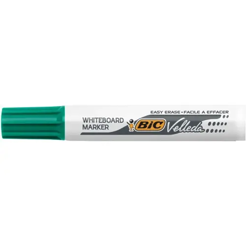 BIC Velleda 1791 Feutres pour Tableau Blanc Effa&ccedil;ables &agrave; Sec Pointe Large Biseaut&eacute;e - Vert 