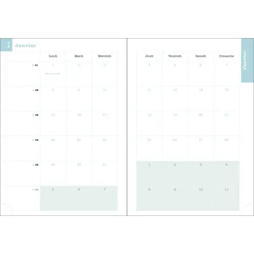Agenda semainier Exacompta Color Design - 15 x 21 cm - Fleurs