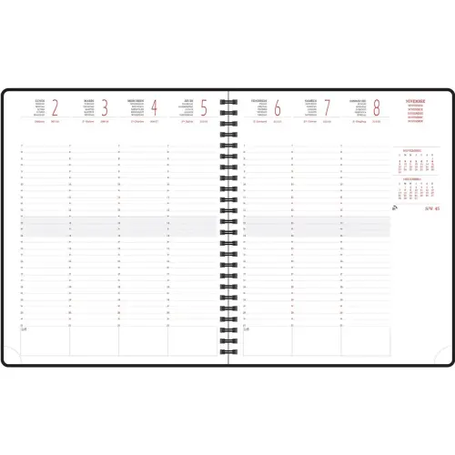 Agenda semainier Exacompta Chemin des Marettes - 18,5 x 22,5 cm - Bleu