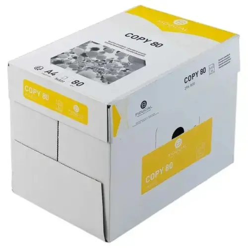 5 Ramettes de 500 feuilles de papier blanc A4 75g COPY 75 - FIDUCIAL 
