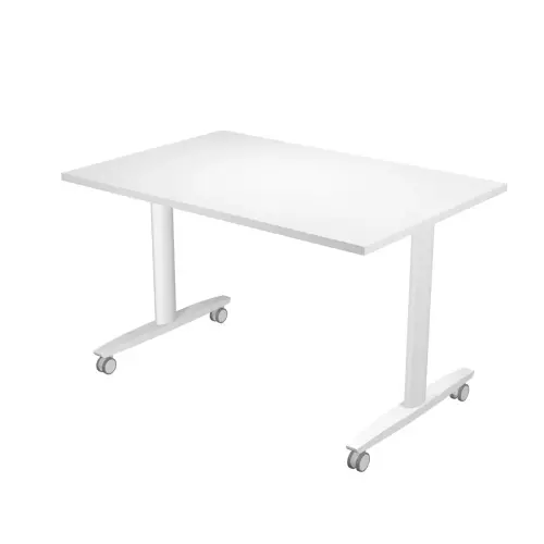 table basculante sur roulettes 120x80x74,1 cm blc/blc