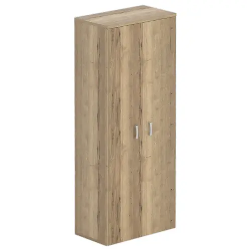 Armoire haute - 2 portes - 197 x 80 x 42 cm - Chêne veiné
