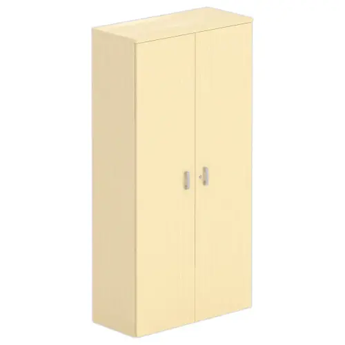 Armoire haute mélamine 2 portes 197x100x42cm hêtre