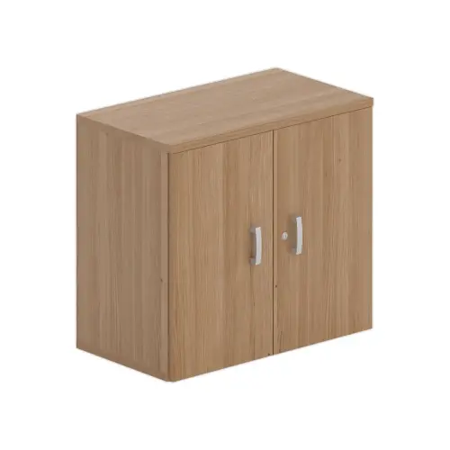 Armoire basse mélamine 2 portes 73x80x42cm noyer