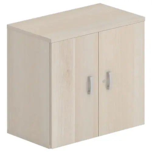 Armoire mélaminée 2 portes acacia hauteur 73 cm