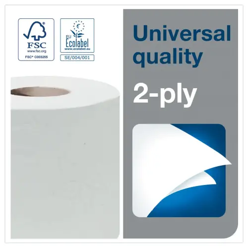 6 Rouleaux papier toilette T4 - Blanc - Tork