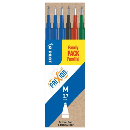 6 recharges bleues pour stylo effa&ccedil;able PILOT Frixion 