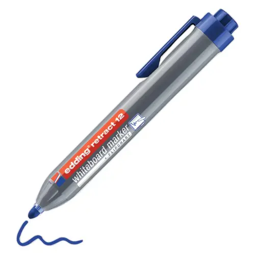 Edding retract 12 marqueur bleu pour tableaux blancs