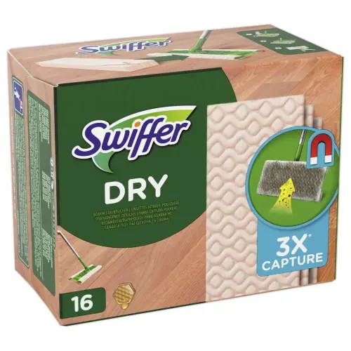 Lingettes balai Swiffer x16 bois et parquet 