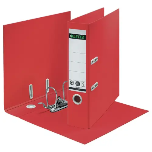 Classeurs à levier 180° LEITZ Recyclé A4 - Dos 8 cm - Rouge