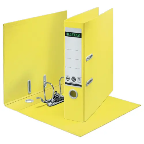 Classeurs à levier 180° Recyclé A4 - Dos 8 cm - jaune - LEITZ