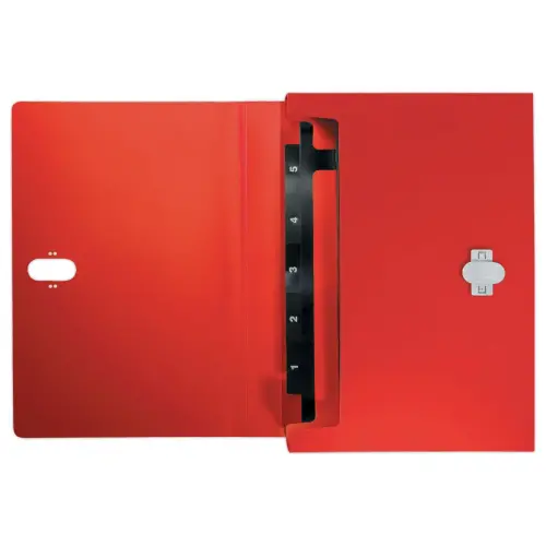 Trieur extensible en PP recyclé - 6 compartiments - Rouge - LEITZ
