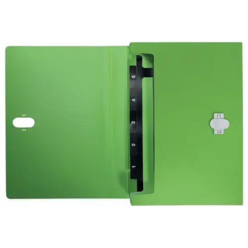 Trieur extensible en PP recycl&eacute; - 6 compartiments - Vert - LEITZ 