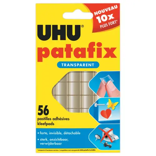 56 pastilles de Patafix - Transparent - UHU 