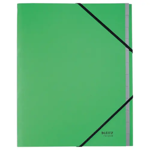 Trieur avec &eacute;lastiques - 12 touches- 100% recycl&eacute; - vert - LEITZ 