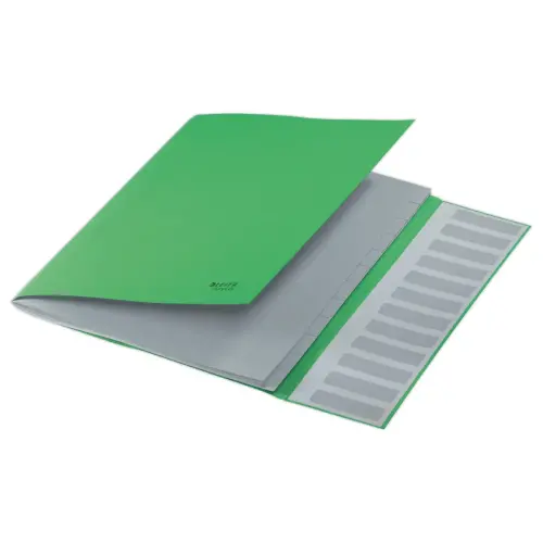 Trieur avec &eacute;lastiques - 12 touches- 100% recycl&eacute; - vert - LEITZ 