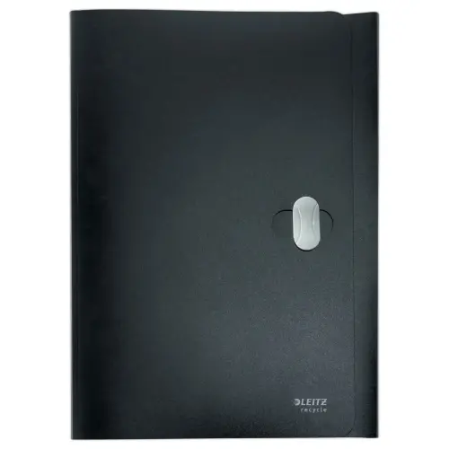 Chemise 3 rabats - A4 - PP recyclé - Noir - LEITZ