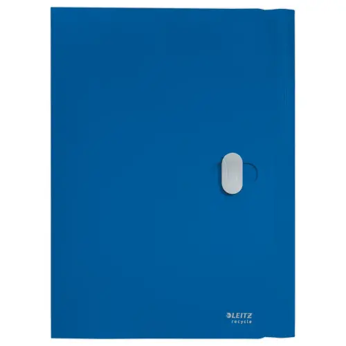 Chemise 3 rabats - A4 - PP recycl&eacute; - Bleu - LEITZ 