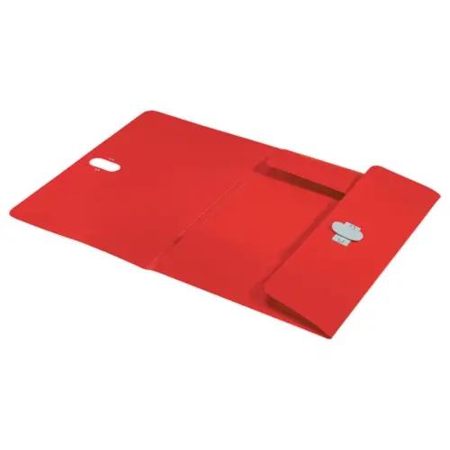 Chemise 3 rabats - A4 - PP recycl&eacute; - Rouge - LEITZ 
