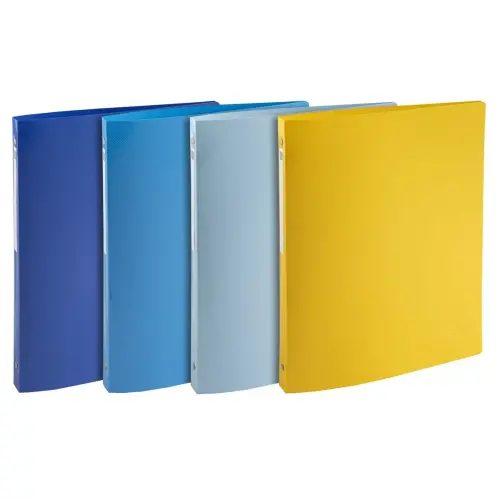 4 Classeurs 4 anneaux 1.5cm PP recycl&eacute; BeeBlue - Assortis - EXACOMPTA 
