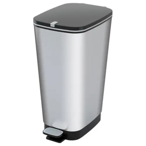 Poubelle Chic Bin Style 45L - Gris metallisé