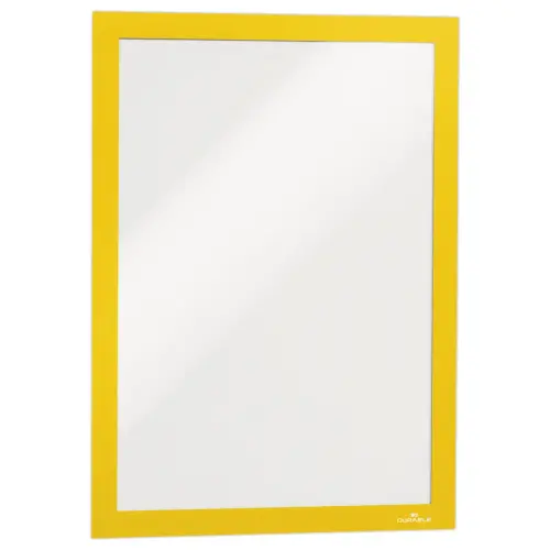 2 Cadres d'affichage adh&eacute;sifs DURAFRAME - A4 - Jaune - DURABLE 