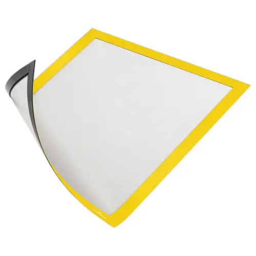 5 Cadres d'affichage magn&eacute;tiques DURAFRAME MAGNETIC - A4 - Jaune - DURABLE 