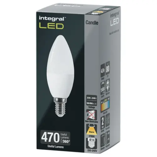 Ampoule LED flamme E14 5,5W 470LM 2700K opale