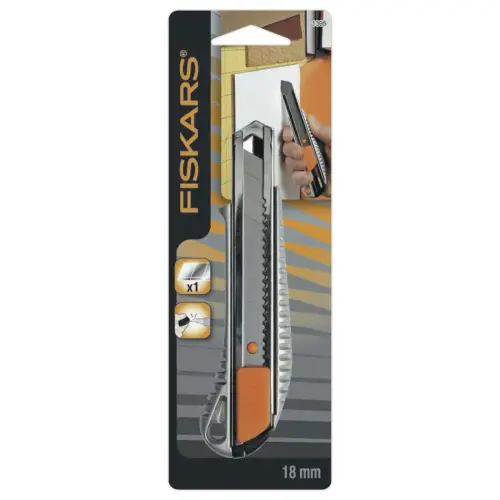 Cutter FISKARS Métal Professionnel 18 mm - coloris métal