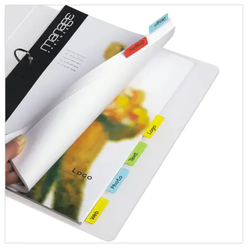 Index double face - 12 x 40 mm - Coloris assortis - DJOIS 