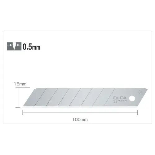 30 lames pour cutter - lames s&eacute;cables de 18 mm 