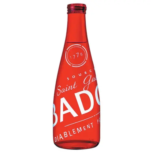 20 bouteilles Badoit rouge 33 cl, en verre