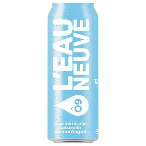 24 canettes Eau Neuve slim plate - 33cl 