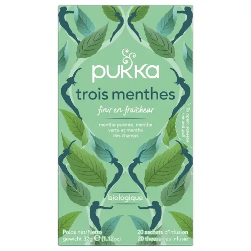 20 Sachets d'infusions bio - Trois menthes - Pukka 