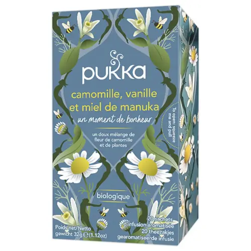 20 Sachets d'infusions bio - Camomille vanille miel - Pukka