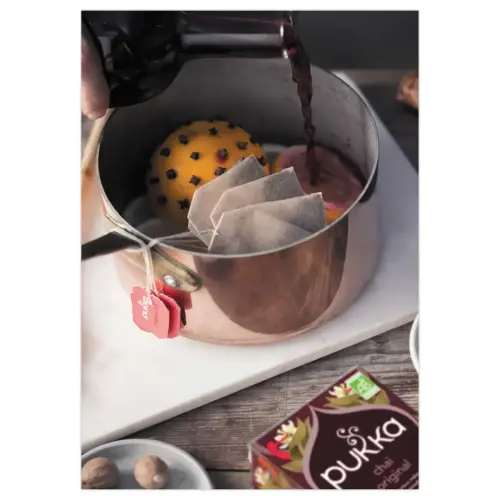 20 Sachets de thé noir chaï bio - Cannelle cardamome gingembre - Pukka